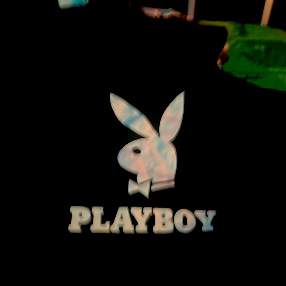 black and pink playboy hoodie